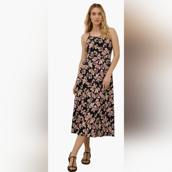 Pact Organic Cotton Fit & Flare Midi Dress Size Large - Picture 1 of 10